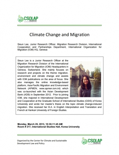 Forum on Climate Change and Migration 