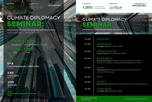 Climate Diplomacy Seminar: The Future of International Market Mechanism