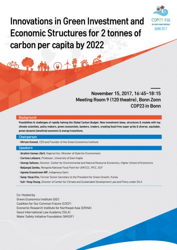Innovations in Green Investment and Economic Structures for 2 Tonnes of Carbon per Capita by 2022