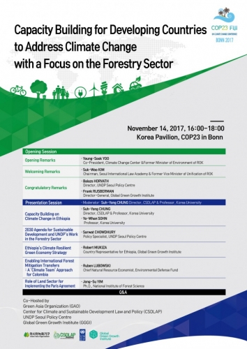 Capacity Building for Developing Countires to Address Climate Change with a Focus on the Forestry Sector