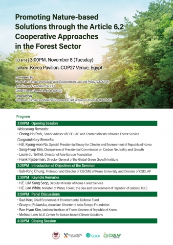 Promoting Nature-based Solutions through the Article 6.2 Cooperative Approaches in the Forest Sector